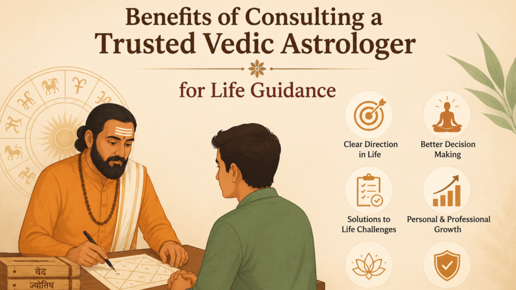 Benefits of consulting a trusted Vedic astrologer for life guidance.